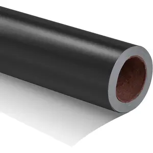 Matte Black Wrapping Paper - Solid Color Matte Gift Wrapping Paper Roll Perfect for Wedding, Birthday for Men, Christmas, Baby Shower, Graduation Gift, Father's Day Gifts - 17 Inch X 16.5 Feet