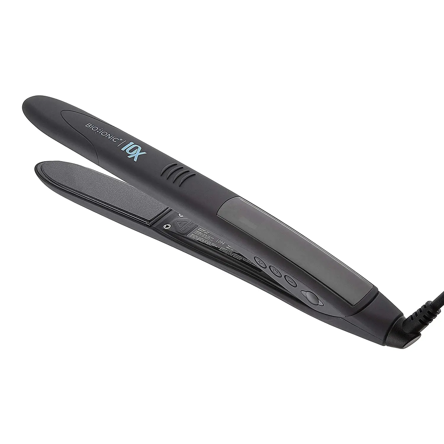 Bio Ionic 10X Pro Styling Iron 1" - Hair Straightener with Sonic Vibrating Plates & Volcanic MX for Smoothing & Moisturizing Heat Technology