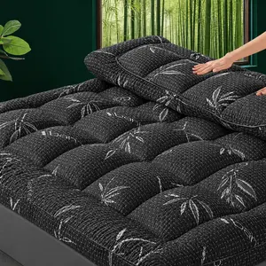 Mattress Topper Viscose Derived from Bamboo, Twin/Full/Queen/King/California king size Thick Pillow Top Mattress Pad with Stretchable Pockets for 6"-21" Mattress, Soft Breathable Mattress Topper for Back Pain Relief,1000GSM 3D+7D Down Alternative Filling