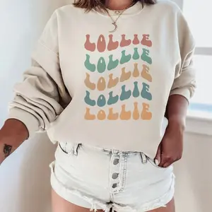 Retro Lollie Groovy Stacked Grandma Sweatshirt, New Grammy, Pregnancy Reveal, Gift For Nana, 70s Vibes, Lolli