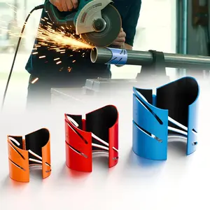 Metal Pipe  Guide Kit, Pipe Saddle Template  Guide - Suitable Pipe Diameters 1-7/8", 2-3/8", 2-7/8" | Markable 22.5, 45, 90 | Cross & Saddle Cuts | Anti-Shift  Liner
