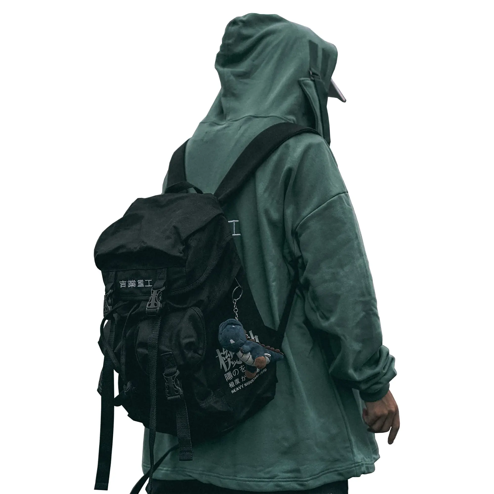 Niepce Japanese Kanji Streetwear Backpack Techwear Casual Bag Niepce Japanese Kanji Streetwear Backpack Techwear Casual Bag