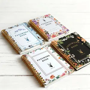 Brave Deer Floral Password Lock Notebook B6, Premium Thick Paper Cute Bookmark Portable Privacy Journal Multi-color Aesthetic Daily Planner-MM1