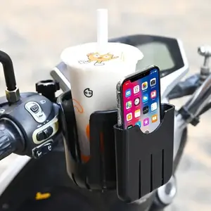 Bicycle Cup Holder, Durable Plastic Ergonomic Design, Secure Hold for Water Bottle Coffee Mug Phone, Bike Handlebar Accessory for Mountain/electric Bikes