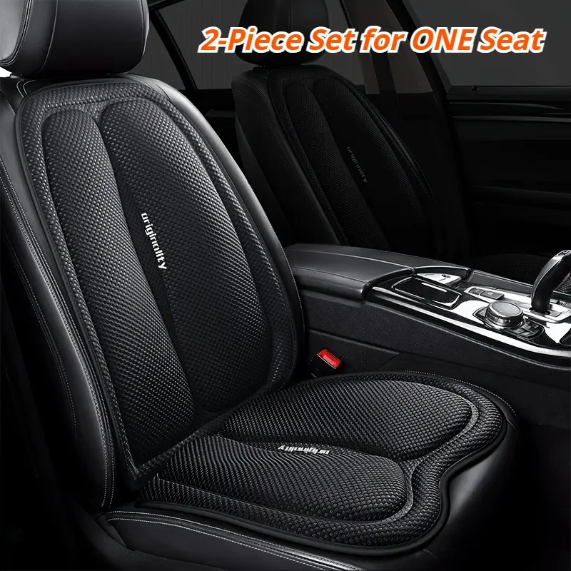 Single Car Front Seat Cushion - Automotive Interior Cushion, Thick Space Layer, 3D Breathable Mesh Air Layer Design, Anti-slip Universal 4-Season Accessory for Most Cars, SUVs