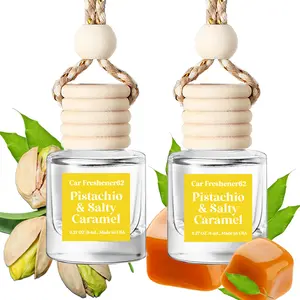 2 Pack Pistachio & Salted Caramel Car Air Freshener Hanging Car Diffuser Frangrance Freshener Made in USA Last 60 days car  accessories