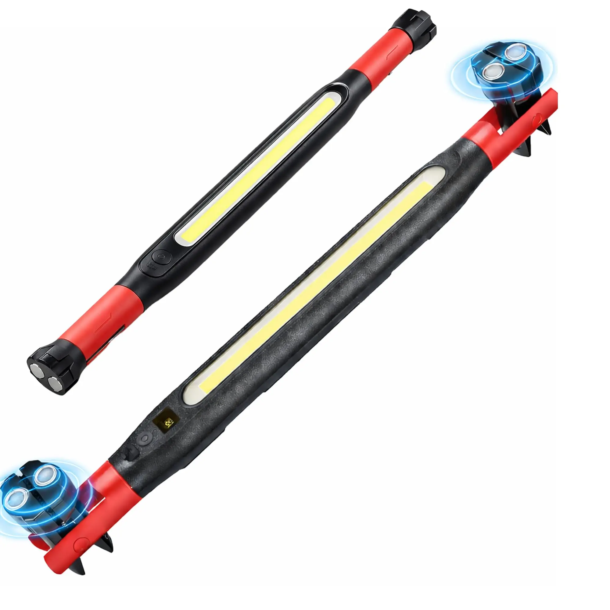 Magnetic Work Light - 3000LM Rechargeable LED Work Light Bar, Under Hood Mechanic Light for Garage, Workshop, Vehicle Inspection Red