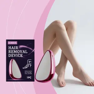 Professional Crystal Hair Removal Tool Gentle Exfoliating Reusable Body Scrubber for Women and Men Waterproof Back Arm Leg Hair Remover