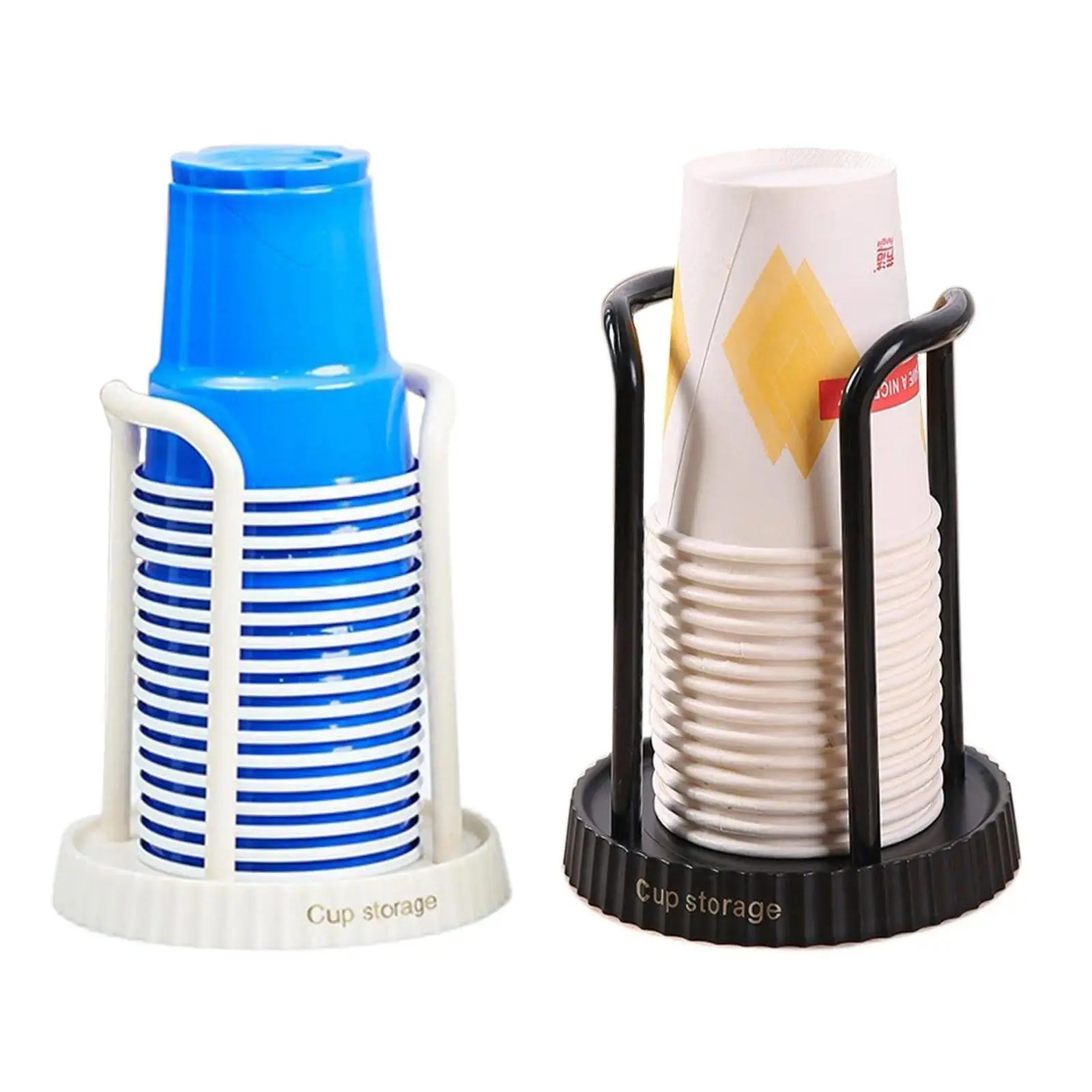 4 PACK Bathroom Cup Dispenser, Plastic Cup Holder, Disposable Cup Holder, Cup Dispenser for Restaurant, Coffee