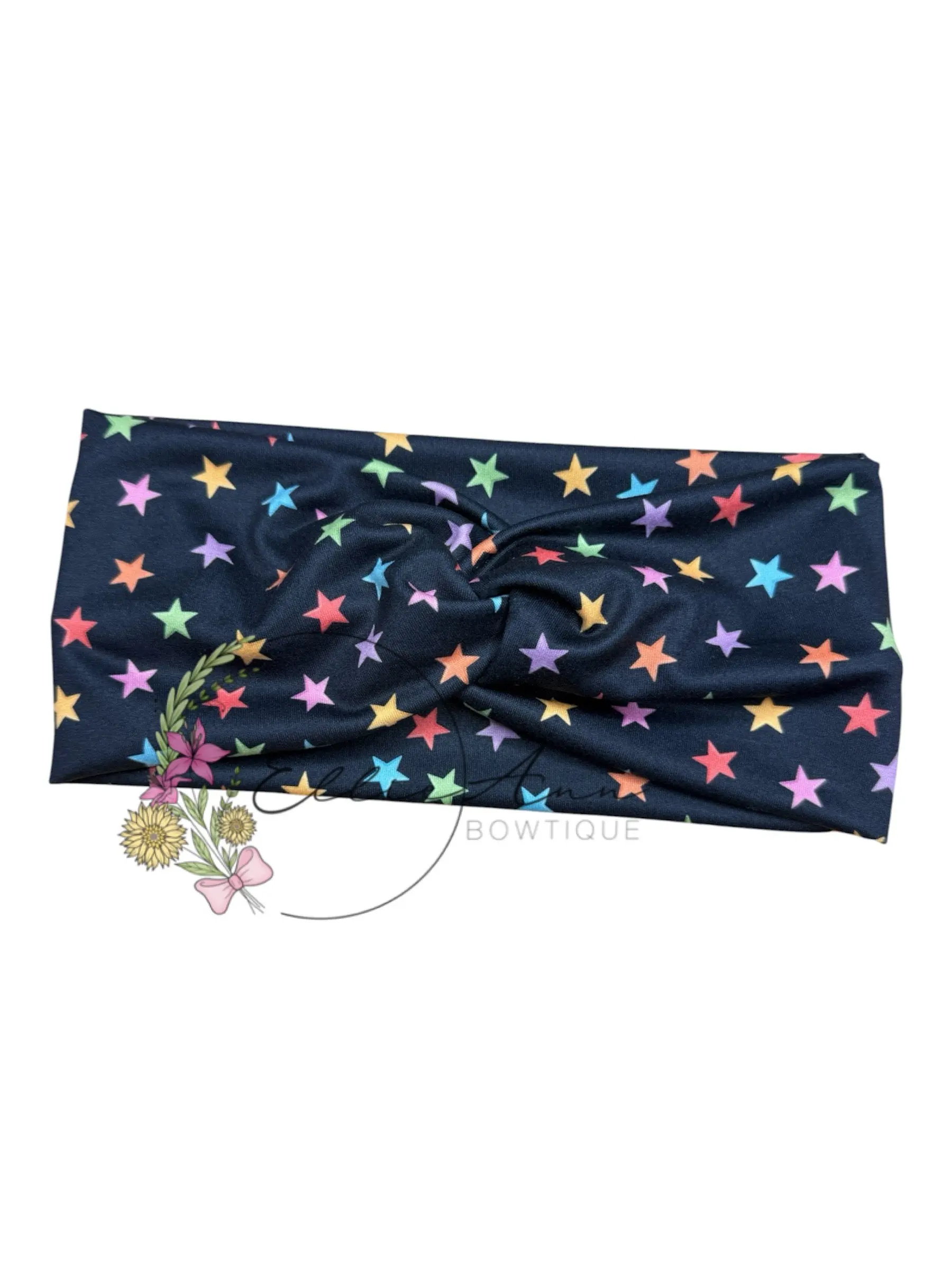 DBP Twist Headband Black with stars