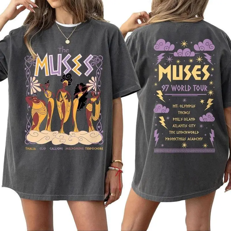 Comfort Colors Vintage Hercules The Muses 97 World Tour T-Shirt, Retro Hercules Diva Muses Song Concert Shirt, WDW Girl Trip Top Womenswear Cotton