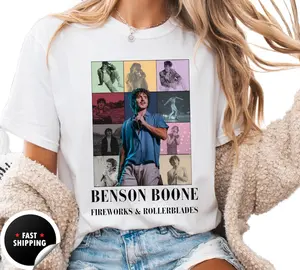 Benson Boone fireworks & rollerblades Tour Vintage Shirt, Gift For Fan Unisex t-shirt youth, Tour Album 2025 Concert Cotton Fabric
