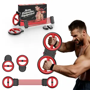 AKLUER 3-IN-1 Multifunctional Upper-Body Trainer (Arm Trainer-Spinning Rotator Burn Machine/ Forearm Trainer for Boxing/Resistance Bands with Handles)Detachable Portable, Flex Core Trainer, Chest & Arm Workout