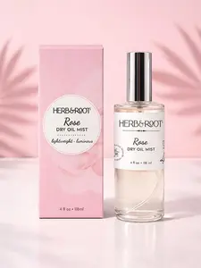 Rose Dry Oil Body Mist, lightweight body moisturizer scented with classic rose, apply before powder