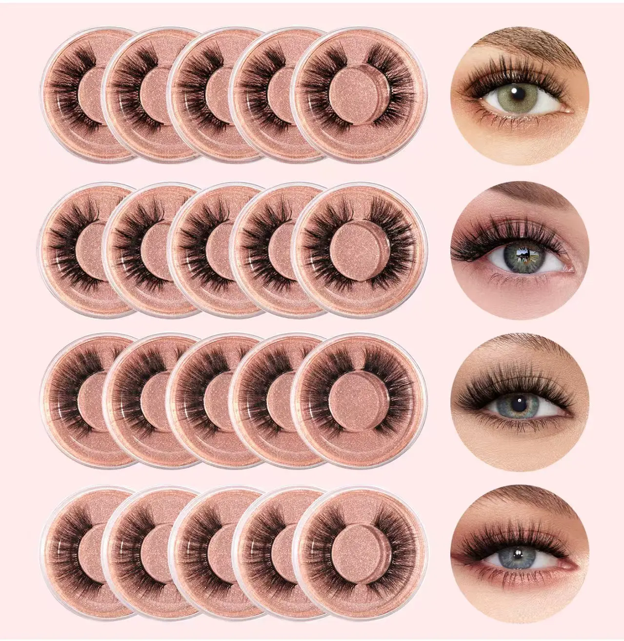 Soft EyeLashes 100% Handmade Luxurious Fake Eyelashes Lightweight Fluffy False Eyelashes