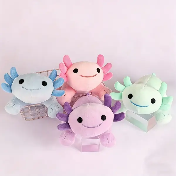 28cm Cute Axolotl Plush Toy - Colorful Kawaii Mexican Salamander, Cuddly Doll Gift, Cute Stuffies, Stuffed Animal Collectibles, Kids Gift Home Decor, Axolotl Stuffed Animals, Kawaii Stuffed Toys