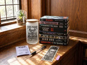 Horror / Paranormal Book  with Tumbler, Tumbler Gift Set, Date With Horror Book Box!!