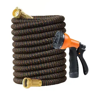 1pc Multifunctional Telescopic Car Wash Kit, With Water Gun, Adjustable water pressure, Metal Connectors And Rubber Hose - American Standard Thread, Suitable For Gardening, Car Washing, Pet Bathing, Sturdy Construction