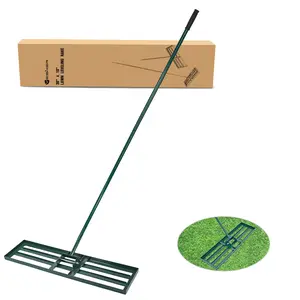 Yesker Lawn Leveling Rake 30 Inch for Soil Yard Leveling Rake with 30"x10" Ground Plate 72" Steel Handle Effort-Saving Heavy Duty Ground Leveler Tool for Backyard Garden Farm Golf Course Landscaping