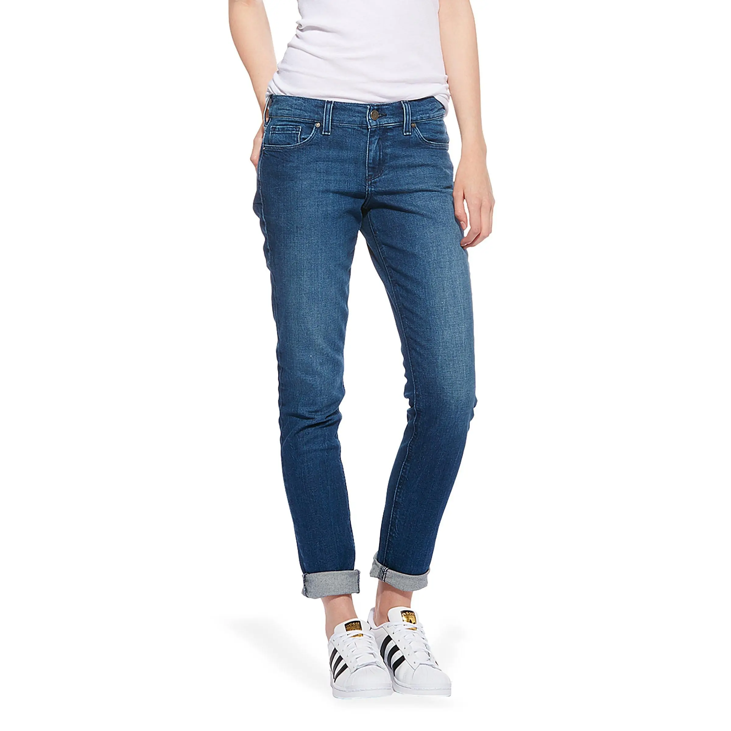 MOTT & BOW Men's Laight Jeans - Mid Rise Slim Straight Fit with Butt-Lifting Design in Comfort Stretch Cotton Blend Denim, Pants, Basic, Blend Men's Jeans, Bottom, Blue Straight Men's Jeans