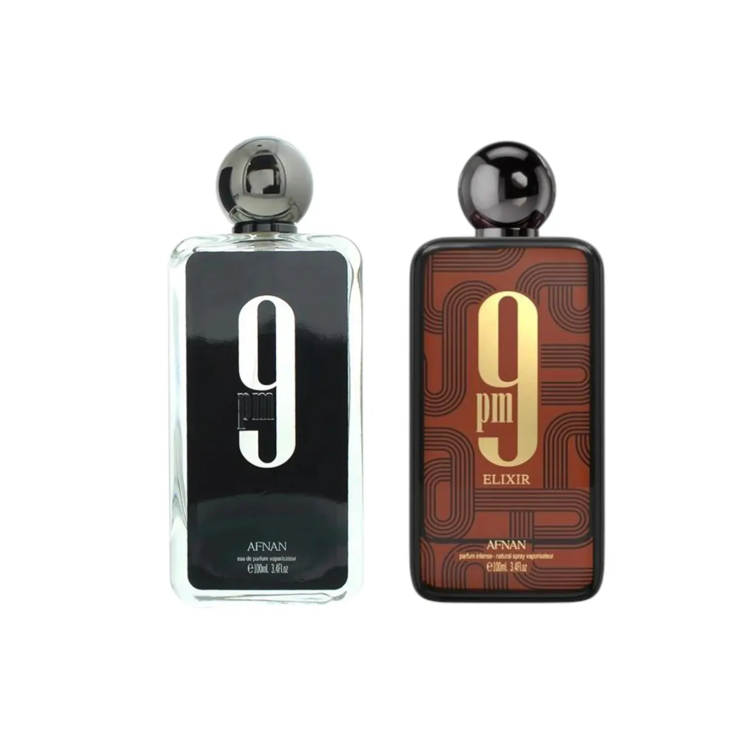 (2pc Bundle Pack) 9PM + 9PM Elixir by Afnan EDP Spray, 3.4oz (2pc Bundle Pack) 9PM + 9PM Elixir by Afnan EDP Spray, 3.4oz