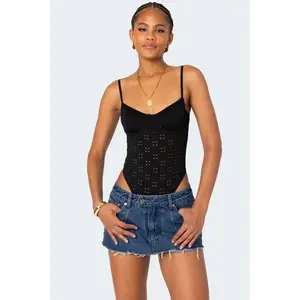 Raven Cupped Eyelet Bodysuit Raven Cupped Eyelet Bodysuit