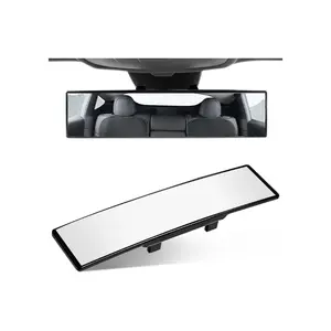 11.8" Panoramic Rear view Mirror interior clip-on wide angle, Anti-Glare HD Glass for Cars, SUVs & Trucks, Universal Interior Accessory