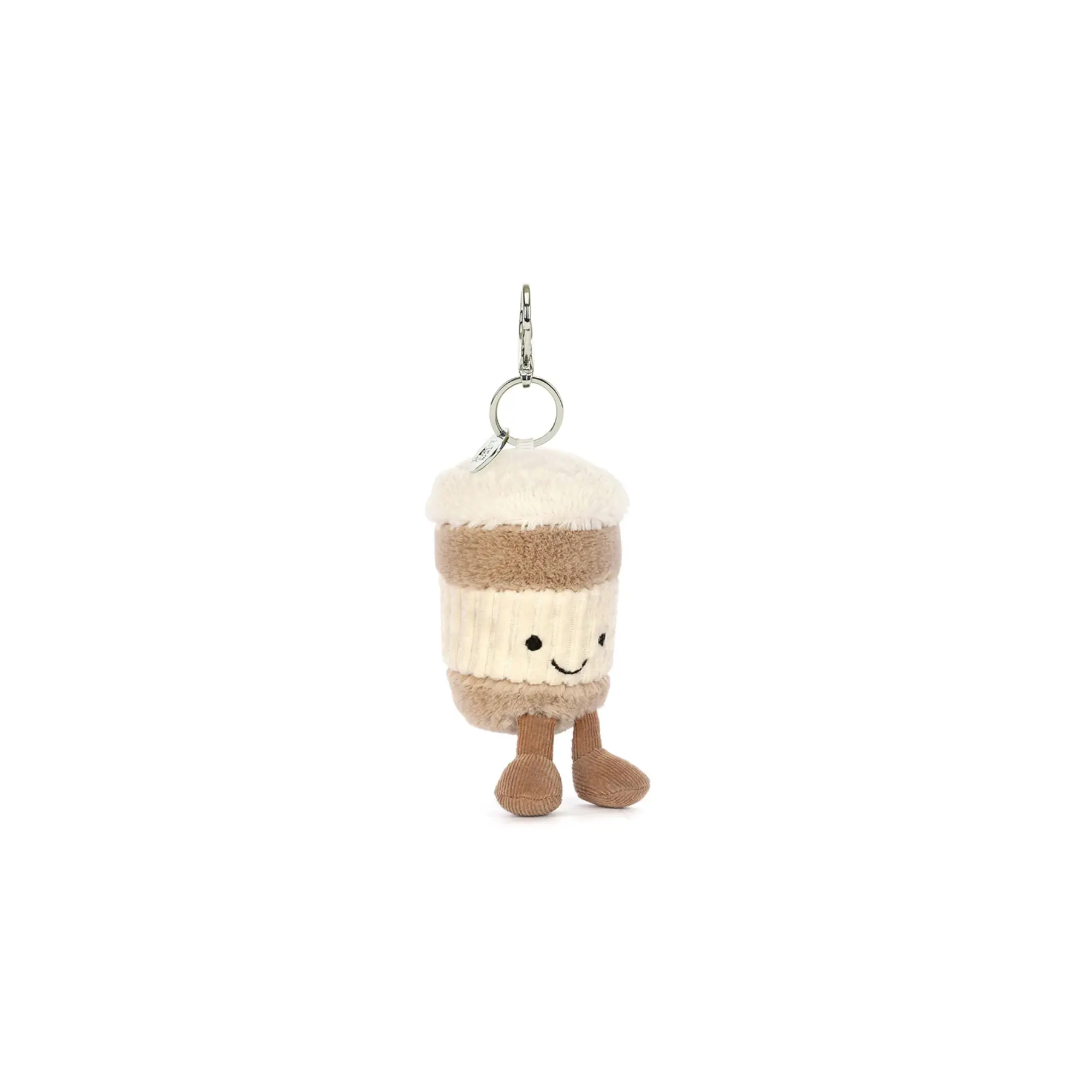 Jellycat Coffee-to-Go Bag Charm - Ultra Soft Cuddly Stuffed Animal, Adorable Serpent Teddy for Kids & Babies, Unique Birthday & Christmas Gift, Cozy Nursery Decor & Collectible Plush