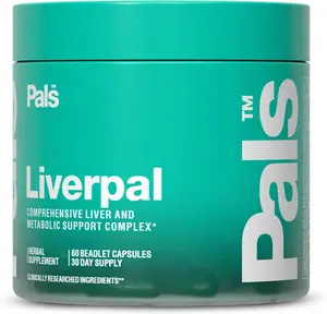 Pals Liverpal Comprehensive Liver & Metabolic Support Complex - 90 Beadlet Capsules for Optimal Health & Detoxification - Antioxidant-Rich Formula for Natural Detoxification & Cardiovascular Wellness