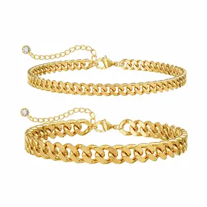 Ankle Bracelets For Women Waterproof Chunky Cuban Link Chain Trendy Large Layer Anklet Set Jewelry Gift for fashion For Summer Jewellery dealsforyoudays Jewlery anklet For Valentine's Day gifts summerwins