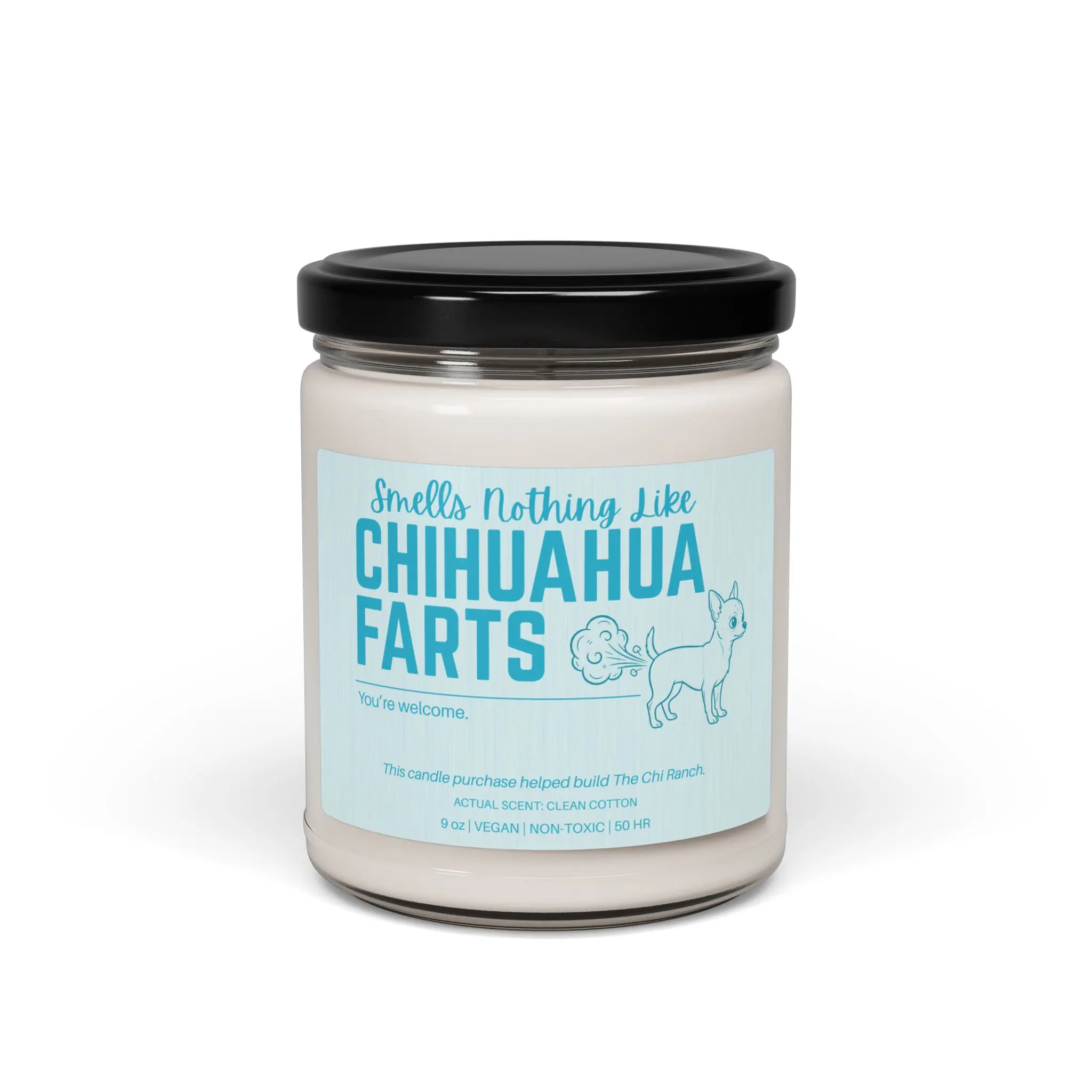 Funny Chihuahua Candle – Dog Mom Gift – 9oz Soy Candle – “Smells Nothing Like Chihuahua Farts”