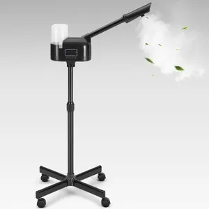 Black Facial Steamer Professional Barber Face Steamer for Shaving & Skin Care for Barbershop Salon Spa Use Versatile Tool for Grooming and Skincare