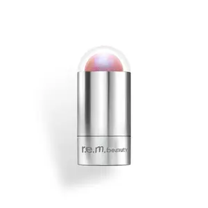 r.e.m. beauty glow stick - multi-use highlighting stick for cheeks, eyes or lips in duochrome iridescent fembot, glassy pink, hydrating