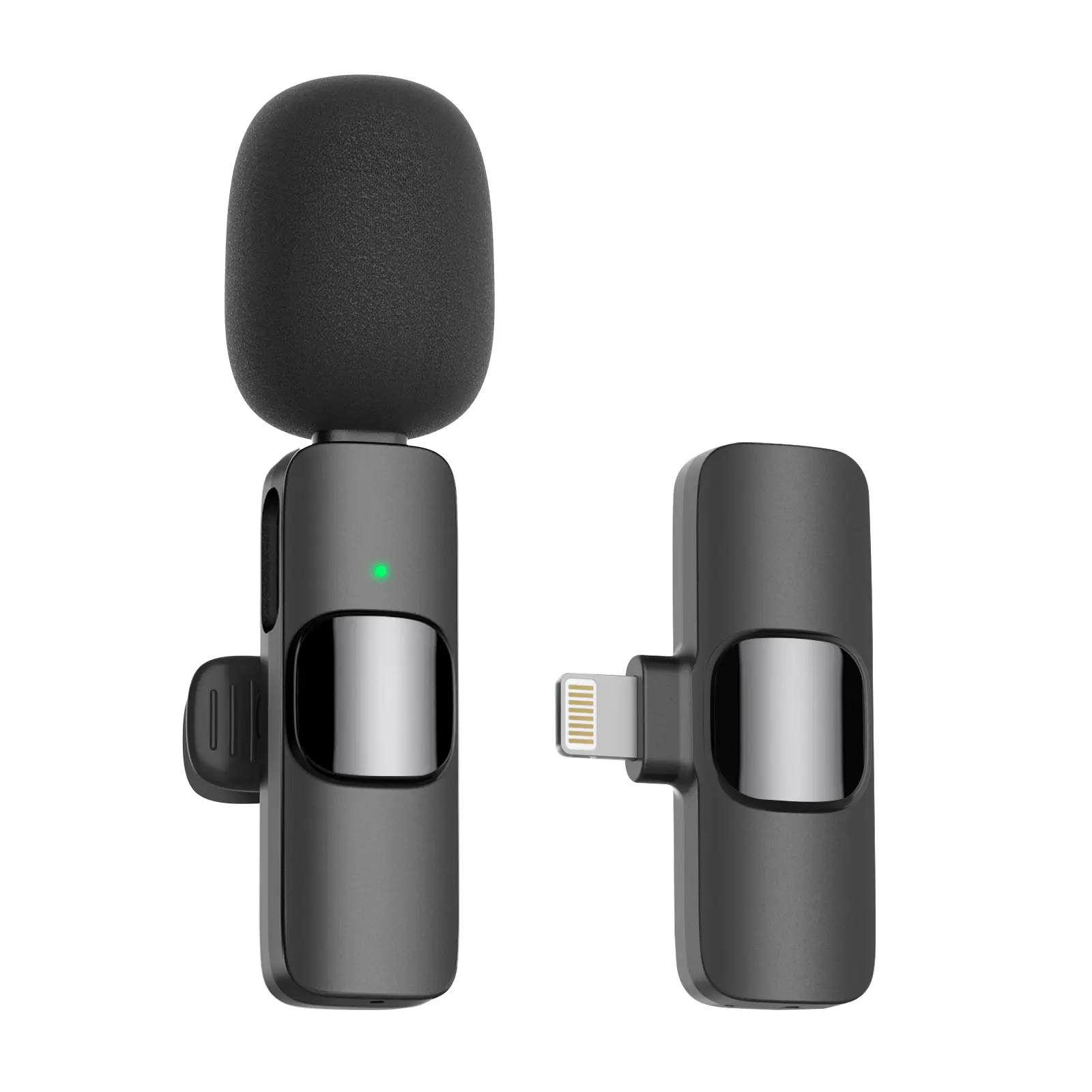 Portable Bluetooth Mini Lavalier Lapel Microphone with Digital Noise Reduction, Rechargeable Receiver, Cable-Connected Connector, Plug-and-Play Wireless Clip-On for Smartphone Video Recording, Charging Function, Audio, Omnidirectional, Filming Setup, Manu