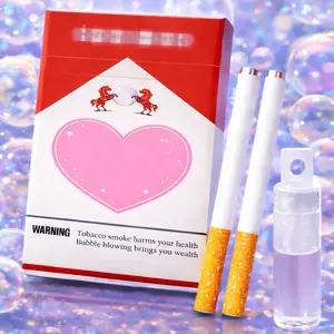 Bubble Blowing Fidget Gag Toy Easter basket stuffers Fun Stress Relief Prank Bubble Wands and Bubble Solution Refill, Reusable box Funny Toy and Novelty Gift for Adults, Lovers fun activities, Unisex and Eco-friendly, Quit Smoking bubble blower