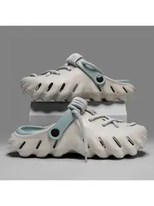 Unisex Anti-Slip Wear-Resistant Toe-Cap Clogs: Soft EVA Material, Beach/Commute Dual-Use Shoes