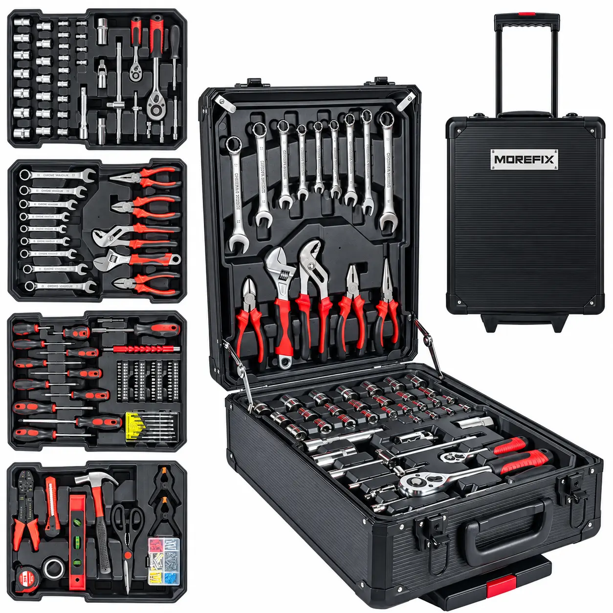 【FathersDayGift】899PCS Large Capacity Metal Hand Toolbox, The Ultimate Home Repair Master Set - Comprehensive Toolbox, With 4 Drawers, General Household Toolkit, Auto Repair Repair Tools#fathersdaygift