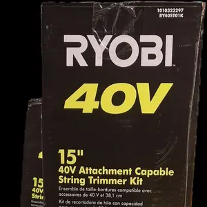 Ryobi 40V 15" Attachment Capable String Trimmer Kit with Battery and Charger Included RY40ST01K