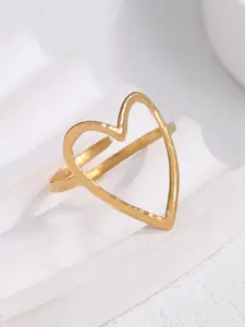 Heart Shaped Stainless Steel Ring, Fashion Heart Rings, Fashion Accessories for Women & Men, Trendy All-match & Exquisite Jewelry for Birthday Gift
