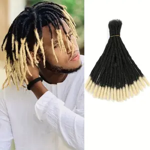 【TIMIA】0.4/0.6/0.8cm Thick 10 Inch #1B/613 20 Strands Human Hair Braid Extensions for Men and Women. Handmade, can be used on the whole head, can be dyed and bleached. Bulk Permanent Braids Suitable for Christmas and Halloween