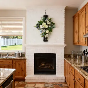 Floral Cross Hanging Decor, Woven Base & Realistic Flowers, Elegant Religious Style, Church Home Decoration, Easter Christmas Gift, Stylish Religious Decor