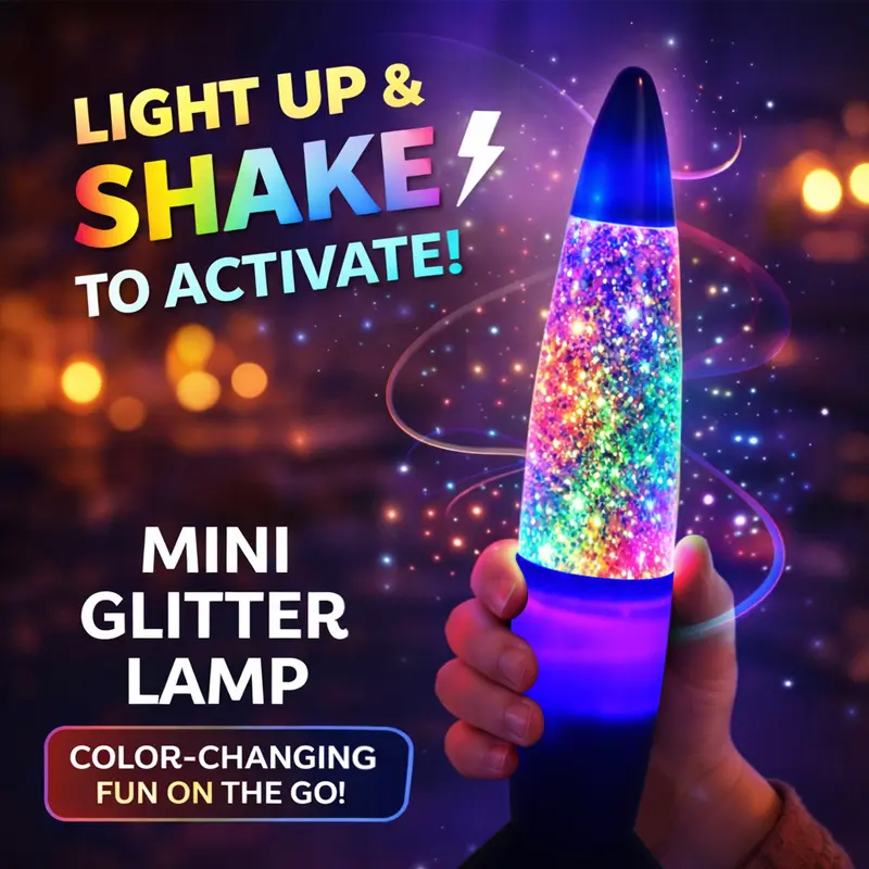 Sequined Light, Sand-Filling Light, Moon Light, Color-Changing Rocket-Shaped Holiday Gift, Night Light for the Bedroom, Bedside Rocket Night Light