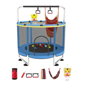 Trampoline for Kids with Safety Enclosure Net, No-Gap Safe Design, Easy to Assemble 4.6 Ft Outdoor Indoor Trampoline，Gifts for Boys & Girls，Christmas gifts