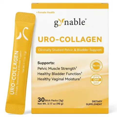 Gynable URO COLLAGEN for Women's Postpartum Recovery, 30 Count. Oral Collagen for Kegel Maintenance & Pelvic Floor Strength, Edible Health Supplement, Support Intimate Wellness - Summervibes summerwins