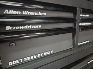 35 Magnetic Tool Box Labels – Drawer Organizer Magnets – Multiple Colors - USA