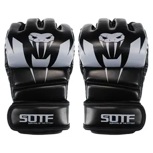 Half Finger Boxing Gloves, 1 Pair Professional Mma Fighting Training Gloves, Punching Gloves for Men & Women, Boxing & Martial Arts Equipment, Protective Gear, UFC Gloves