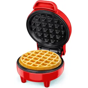 YASHE Mini Waffle Maker, 550W Waffle Iron, Ready Indicator Light, Cool Touch Handle, Non Stick Coating, Compact Size, Blue… Kitchen Appliances girly kitchenware
