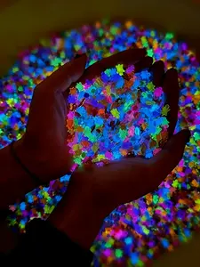 100 Glow-In-The-Dark Mini Sea Turtle Models, Colorful Plastic Handmade Crafts, DIY Projects, Party Decorations, Home Gardening Accessories