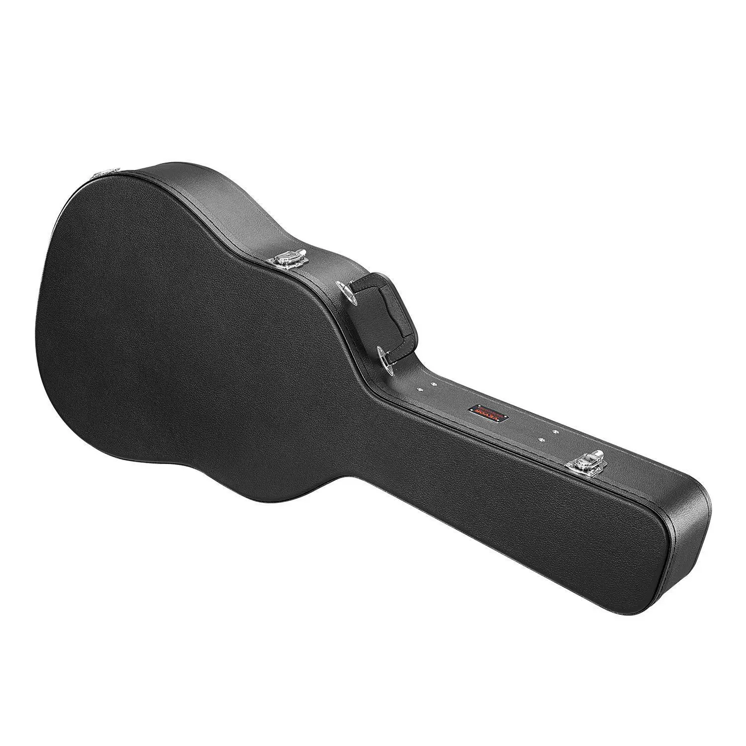 【Backtoschool】VEVOR Acoustic Guitar Hard Case,  , 43.41 in Gourd-Shaped Guitar Hard Case, With Lock Latch Key Handle, PVC Padding Soft Lining Water-Resistant Hard Shell Guitar Case, for 39-41 in Acoustic Guitar, Black