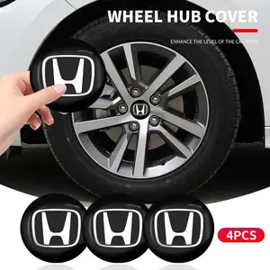 4Pcs Car Emblem Wheel Hub Center Cap Sticker Rim Badge Cover For Honda Civic Accord Odyssey City Pilot Jazz CRV HRV Legend